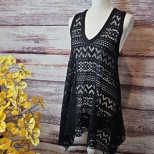 NEW ROBIN PICCONE PENELOPE CROCHET KERCHIEF COVER-UP DRESS
